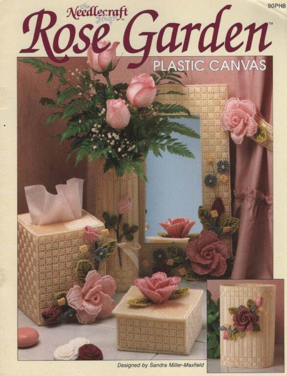 OOP!!! PLASTIC CANVAS ROSE GARDEN TISSUE COVER, MIRROR & MORE!!!