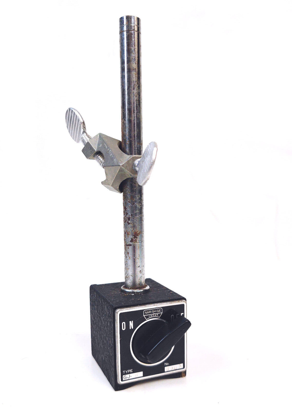 Narishige GJ-8 Magnetic Base Stand for ø12mm bar mount type micromanipulator.