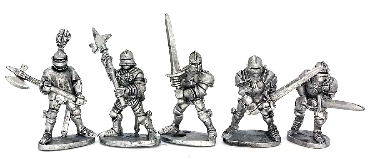 Medieval Knights X5 28mm Metal Unpainted
