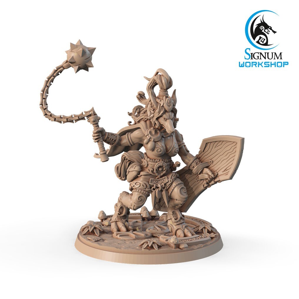 Wolfen Flail Tank - Lycan Paladin - Signum Games - Fantasy Dungeons and Dragons