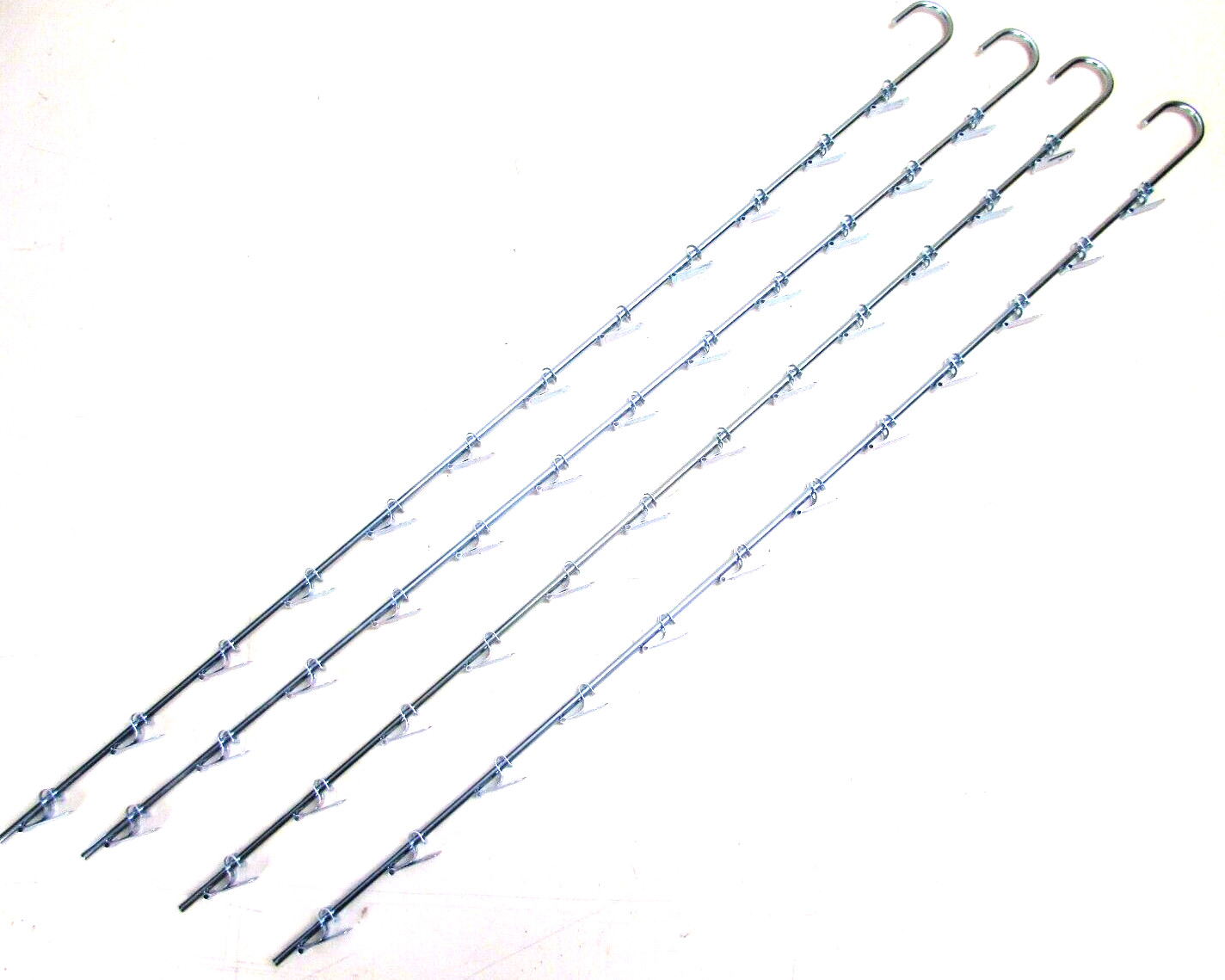 LOT of (4) SIFFRON METAL 32" HANGING 12-CLIP MERCHANDISER