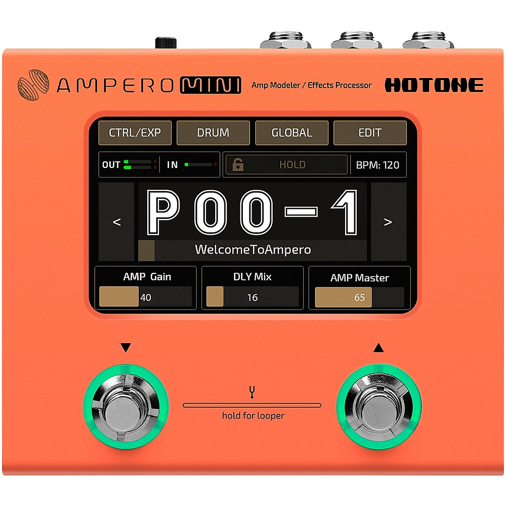 Hotone Audio Ampero Mini Amp Modeler & Effects Processor  Orange