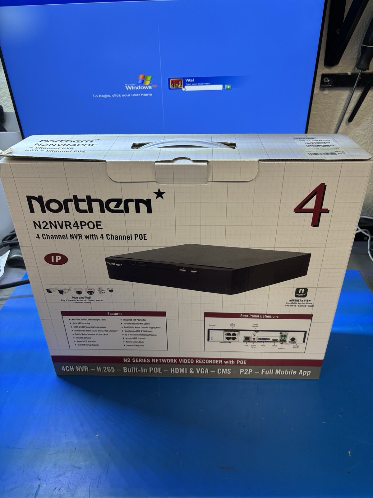 Northern N2NVR4POE 4 Channel NVR With 4 Channel P0E NO HDD