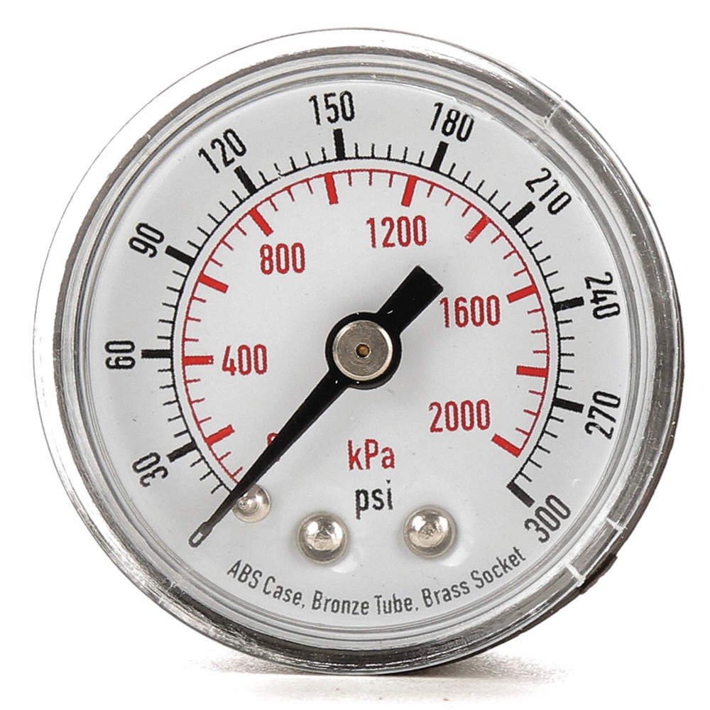 GRAINGER APPROVED 4FMA1 Pressure Gauge,0to300 psi,0to2000 kPa 4FMA1