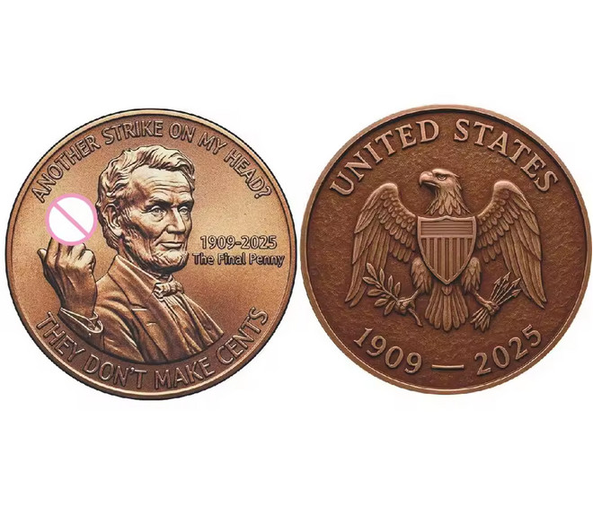 Final Cent Tribute Anniversary Challenge Coin Commemorative Penny 1-pc M