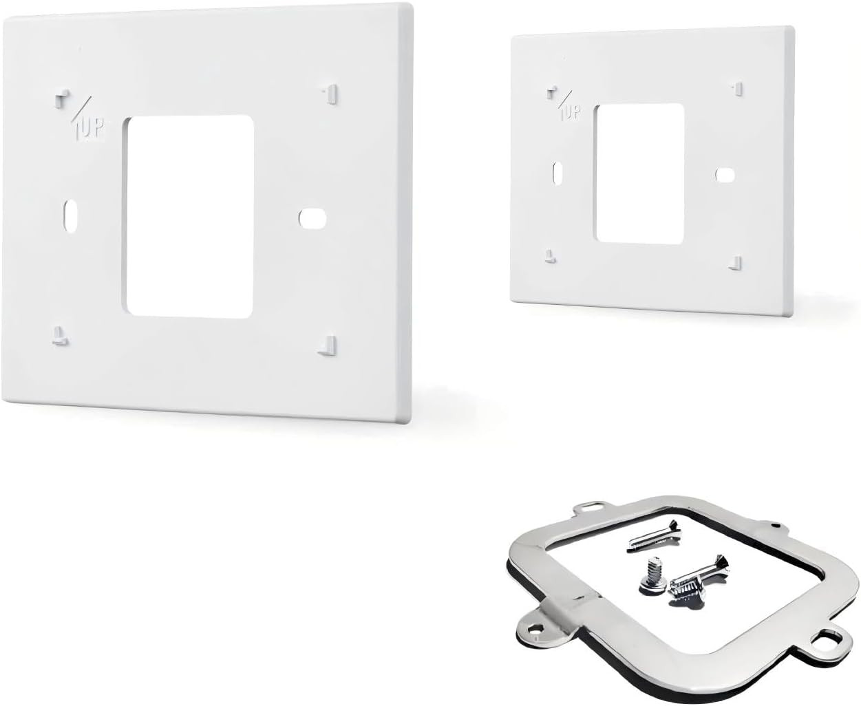 Thermostat Wall Plate Back Plate White Cover Assembly (1)
