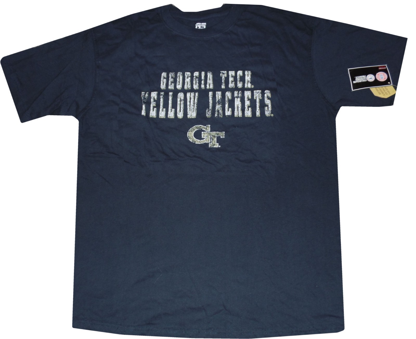 Georgia Tech Yellow Jackets Genuine Stuff Faded Navy Oversized Shirt New tags