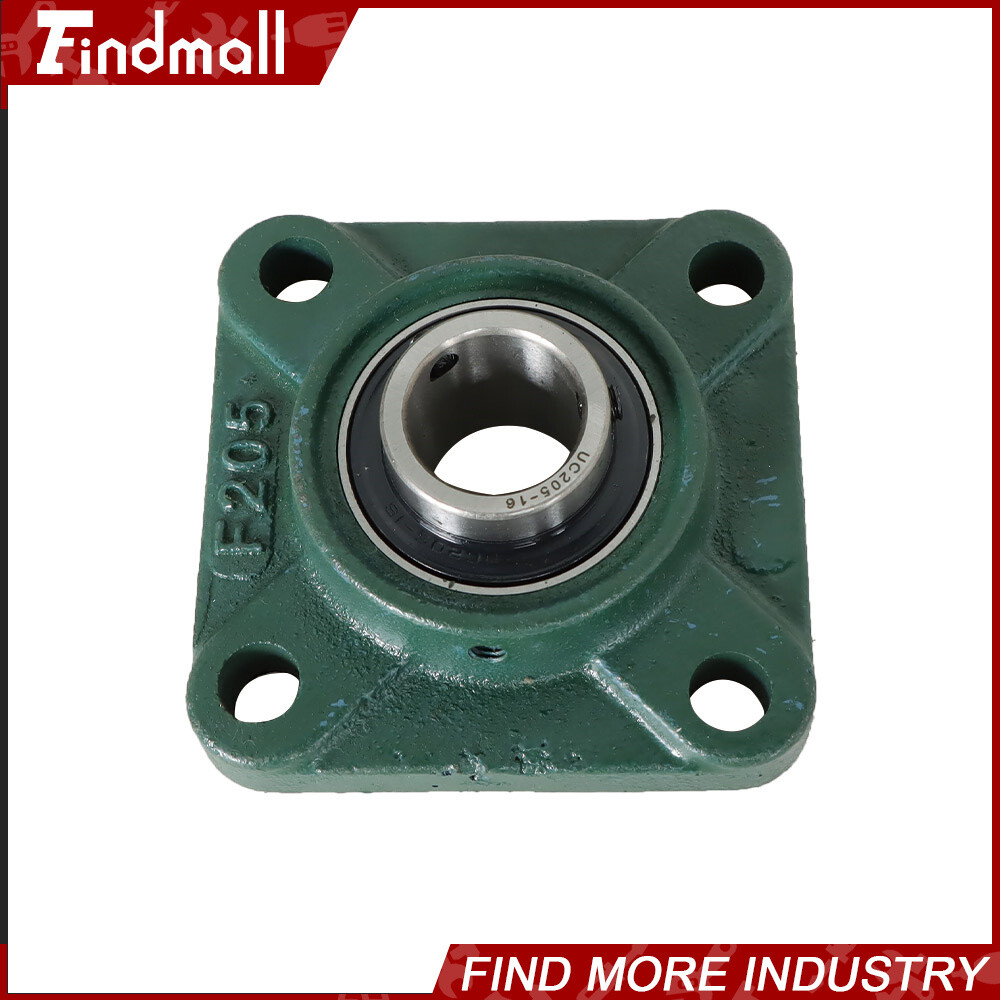 4 PCS UCF205-16 Solid Base Pillow Block Flange Bearing 1" Bore 4 Bolt