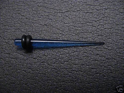 Body Piercing Taper 8g Acrylic 8 gauge BLUE expander