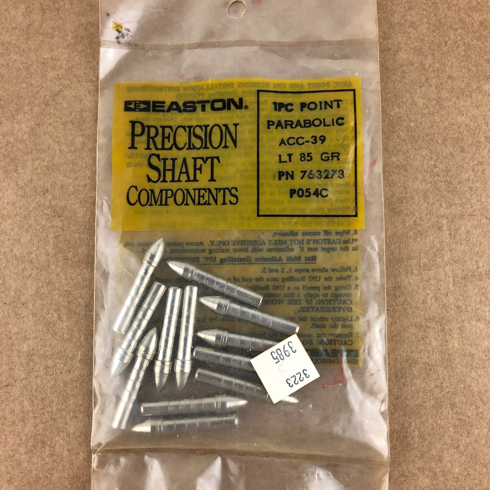 Easton Precision Parabolic Arrow Points ACC-39 LT 85 Grain 12 Pack Dozen 763273