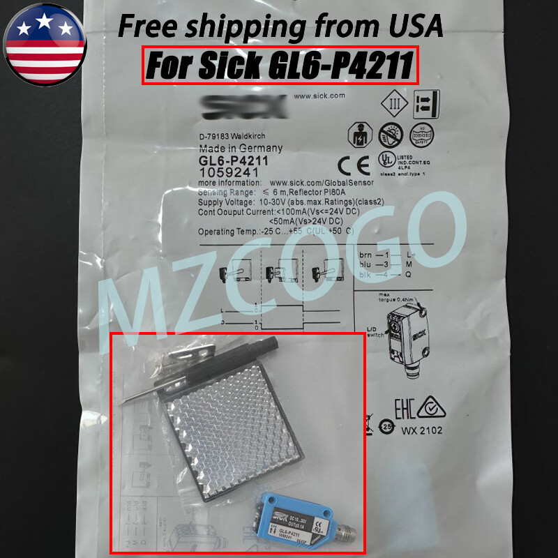 Miniature Photoelectric Sensor With Bracket For SICK 1059241 GL6-P4211 10-30V