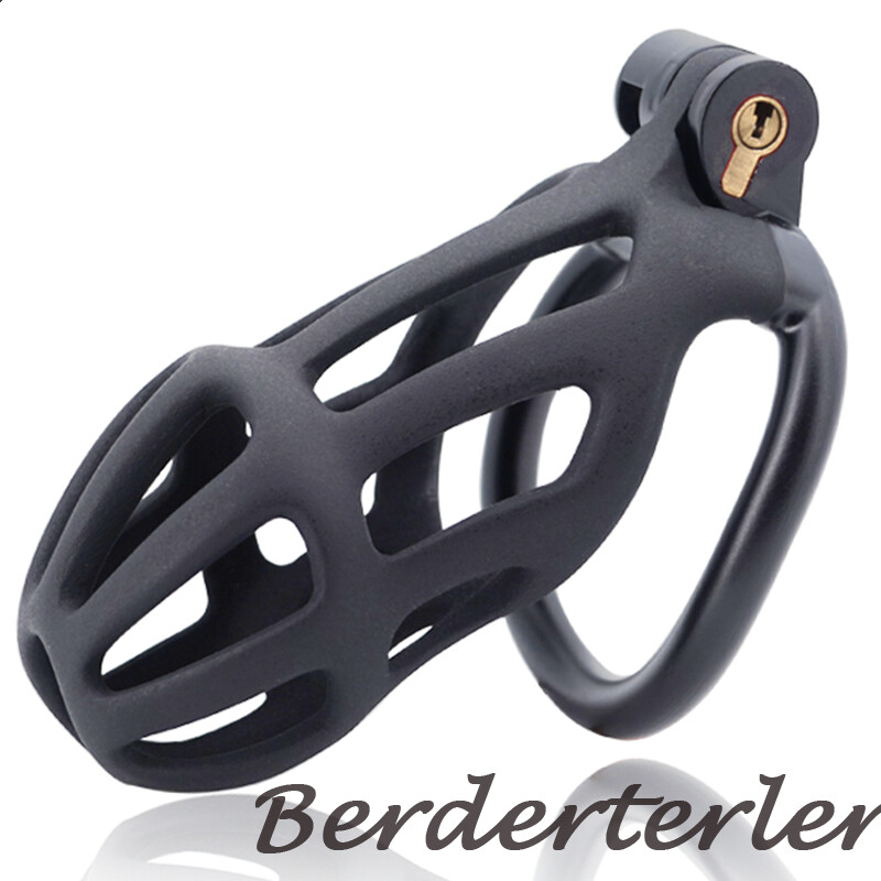 Male Chastity Device with 4 Rings Cobra Cage Chastity Lock Cage