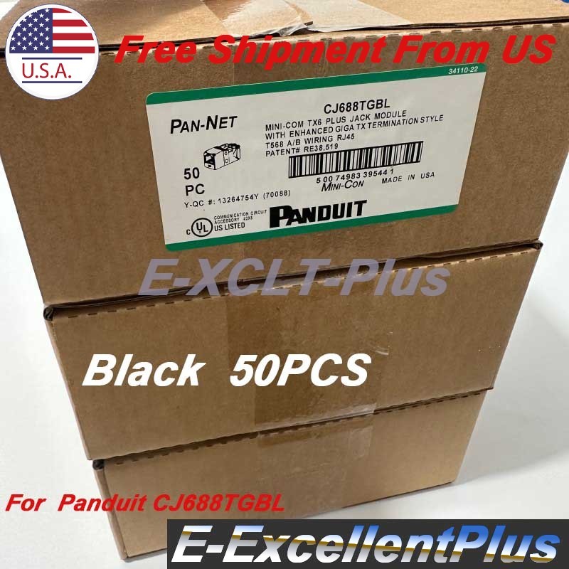 Box of 50PC For Panduit CJ688TGBL GigaTX Cat6 8Position RJ45 Network Jack Module