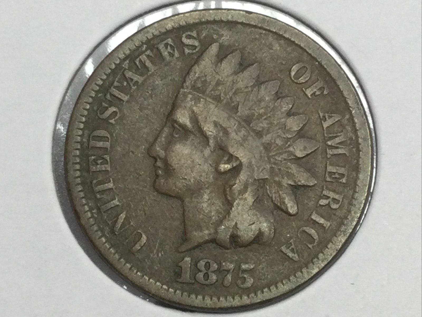 1875 Indian Cent in fine