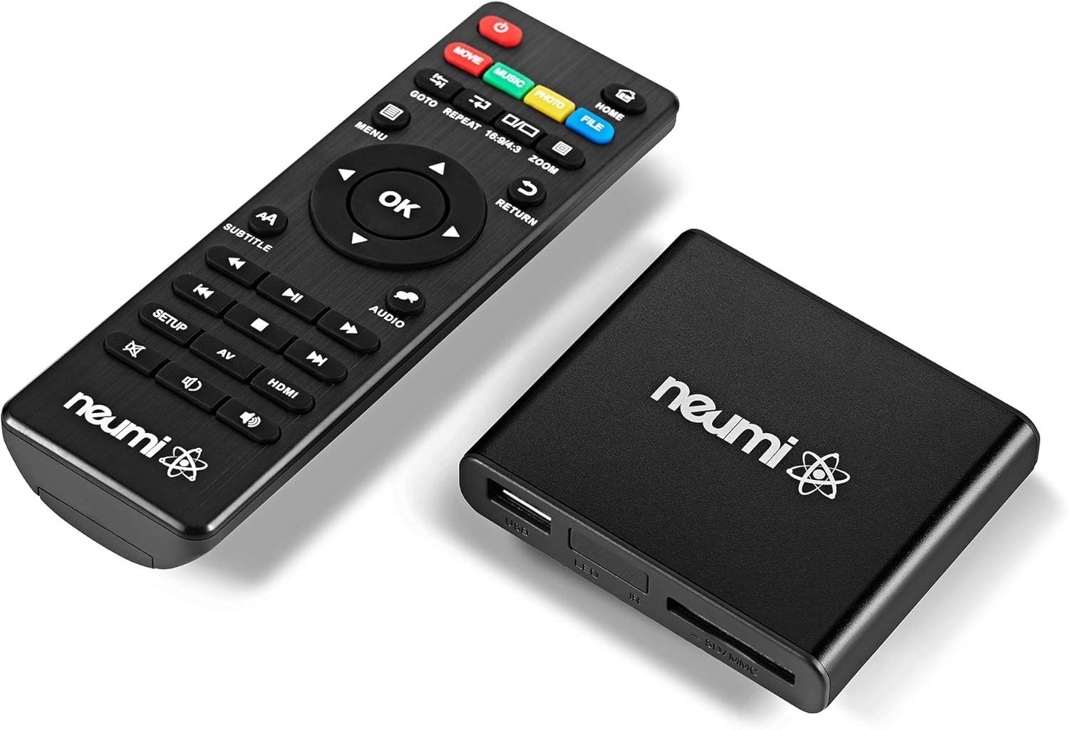 NEUMI Atom 1080P Full-HD Media Player with USB/SD Card Support - Compact Design