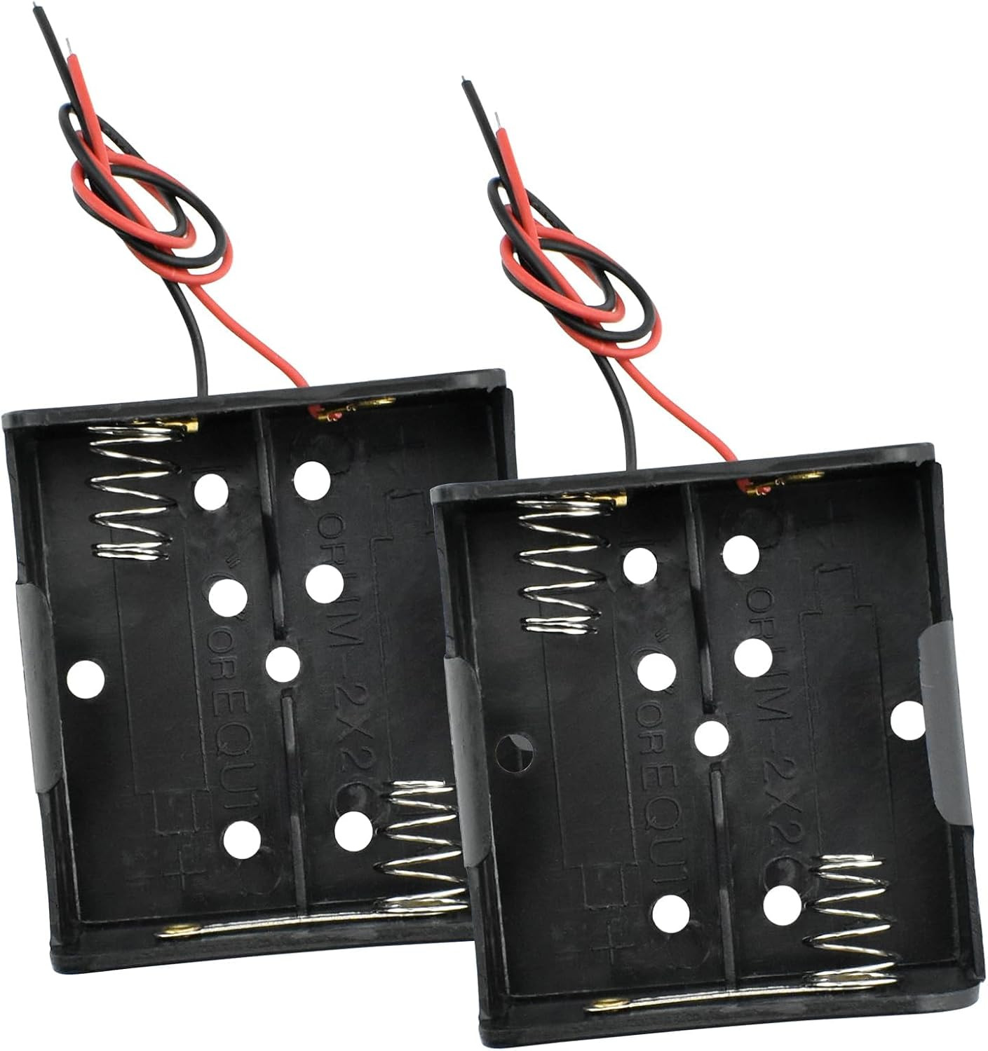 2-Pack 2X C Cell Battery Holder 3V C Size Battery Case Box with Wire Leads