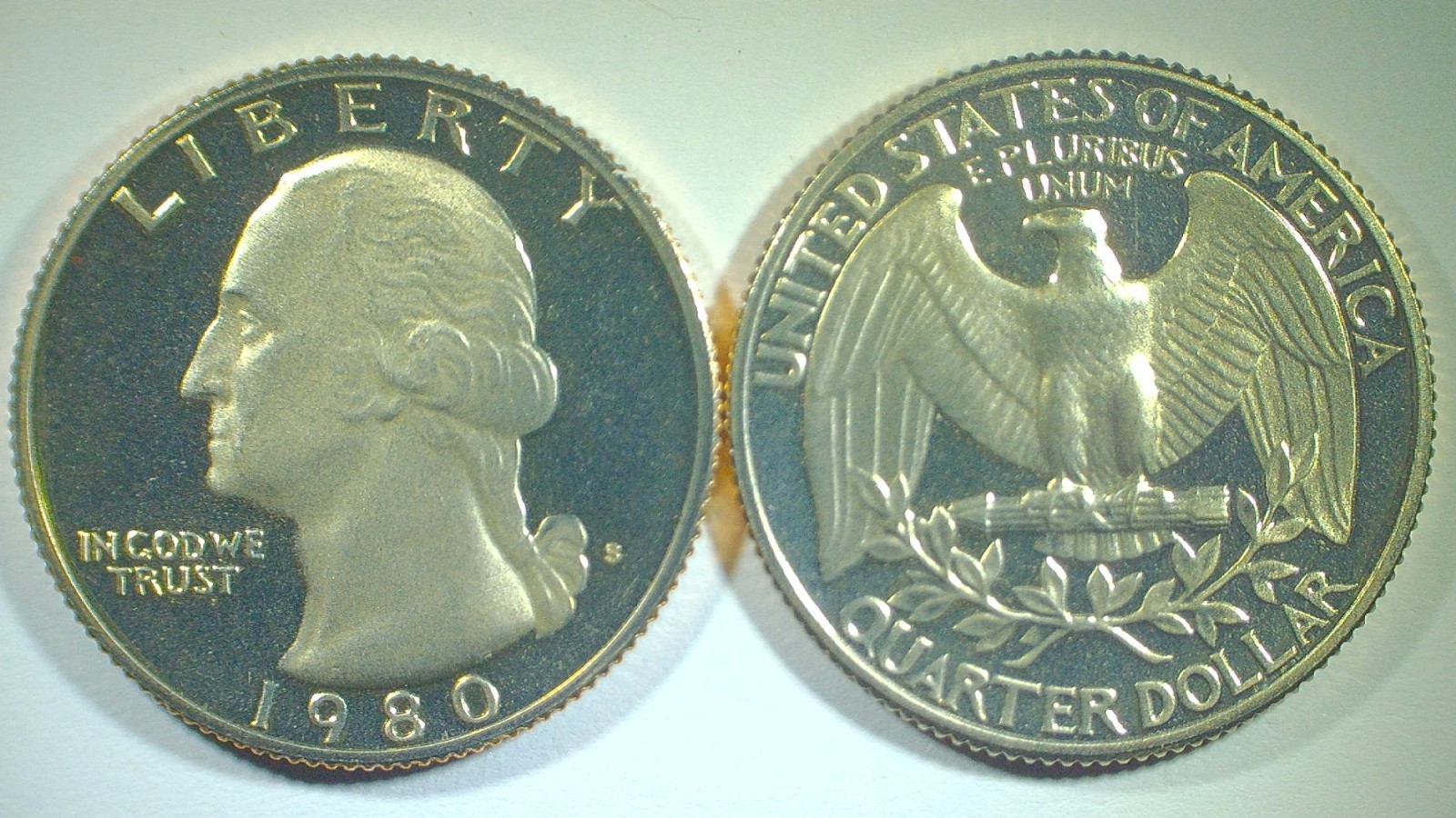 WORLD COIN SALE-1980 S UNITED STATES WASHINGTON SOUVENIR DCAM AU QUARTER KM#164a