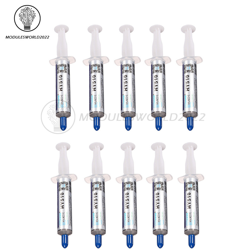 10PCS HY510 30g Grey Thermal Conductive Grease Paste For GPU CPU Chipset Cooling