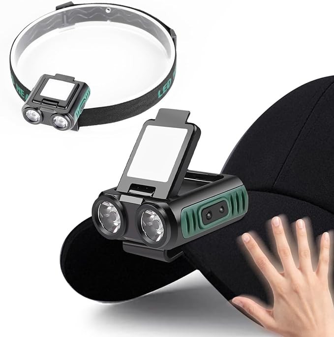 Headlamp Sensor Led Cob Usb Rechargeable Head Flashlight Built-in Battery New
