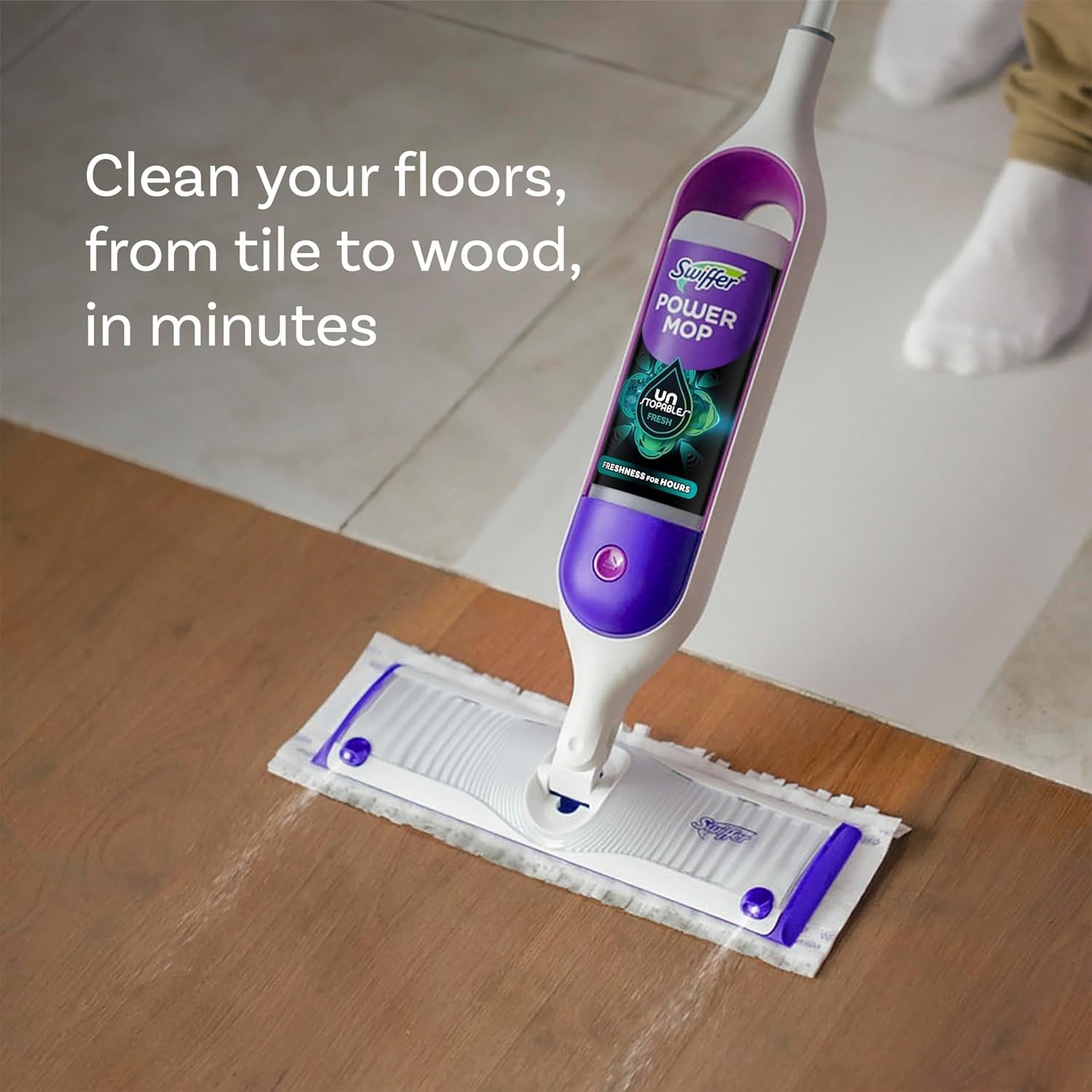 Swiffer Power Mop Refill Solution -All Purpose Multi-Surface Floor Cleaner