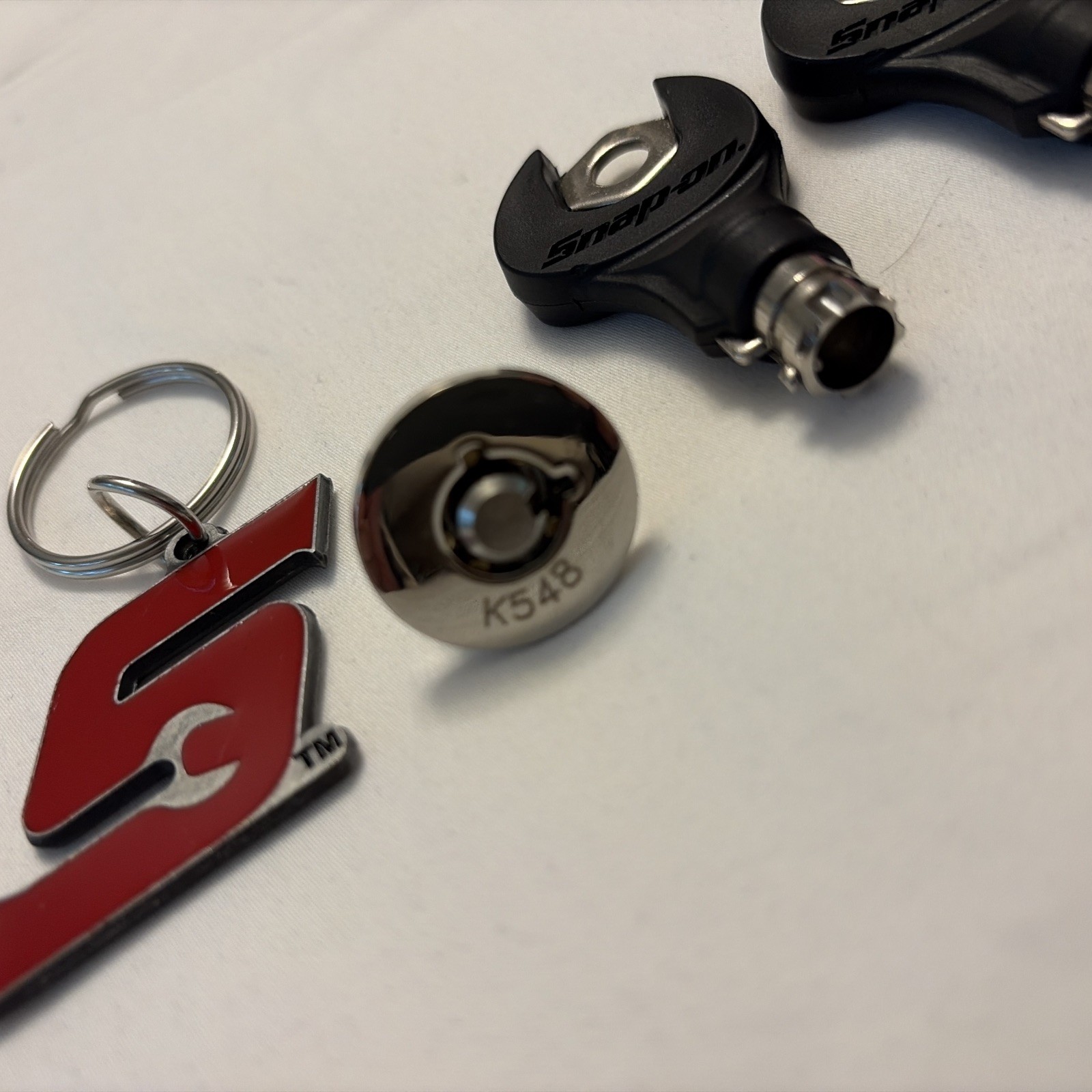 Snap On Flank Drive Lock Cylinder Key Set #K548 - 2 Keys