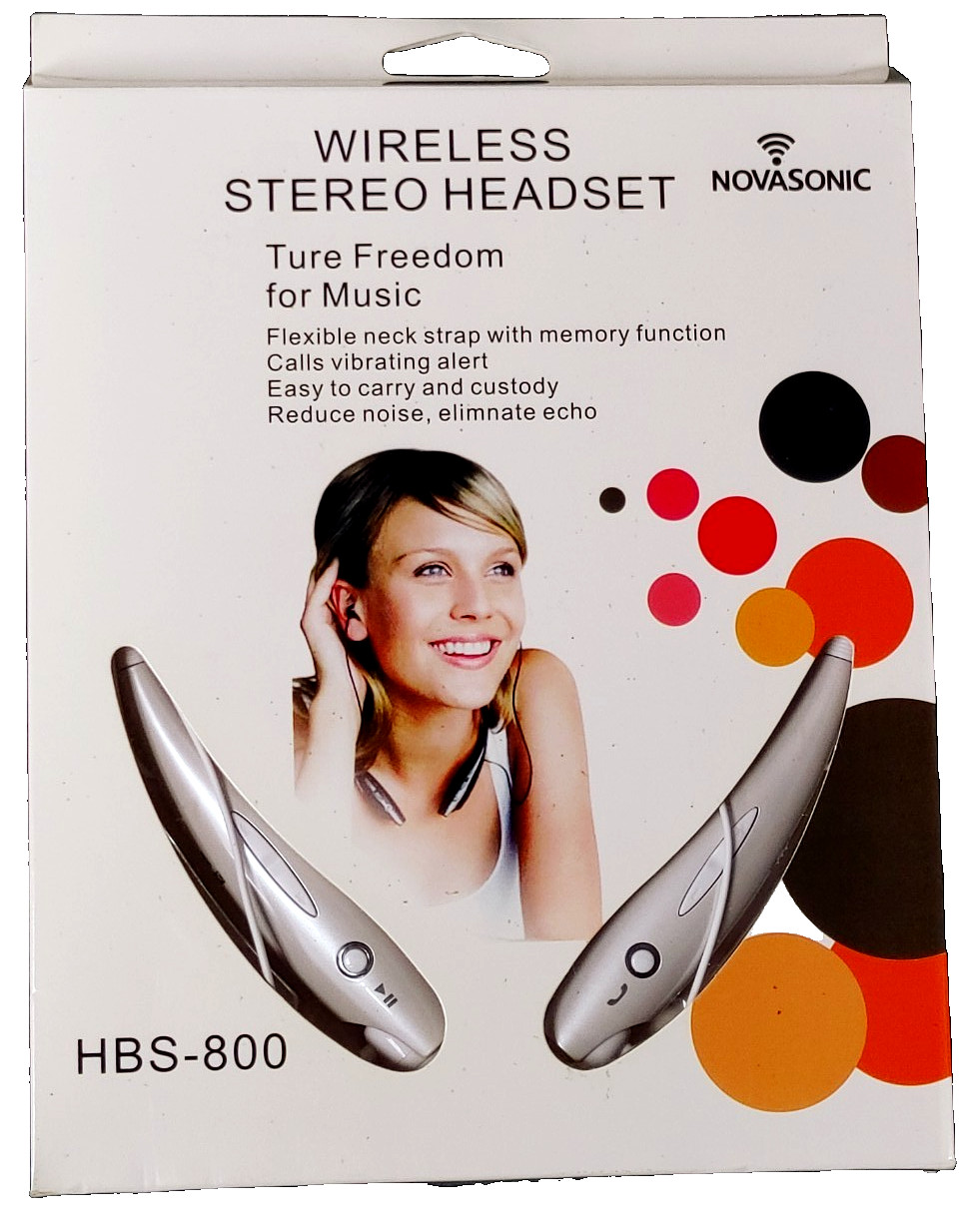 Novasonic Wireless Stereo Headset HBS-800