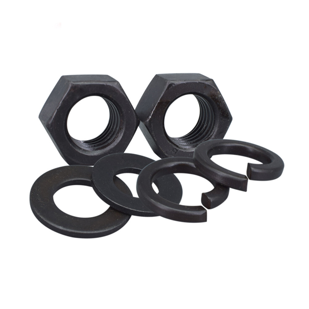 8.8 Carbon Steel Hex Nut / Flat Washer / Spring Washer M2 M3 M4 M5 M6 M8 M10 M12