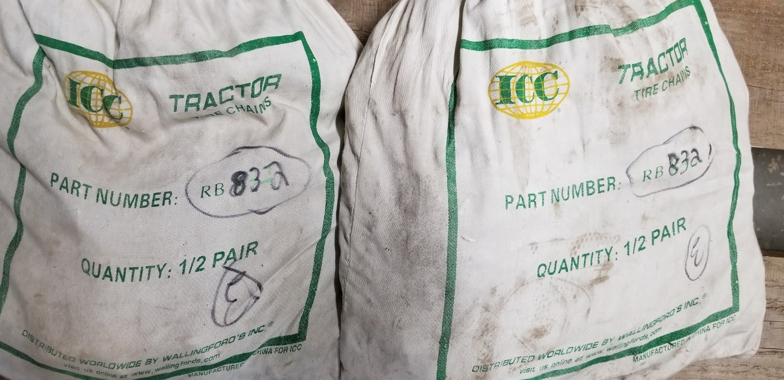 ICC TRACTOR Tire Chains RB832 1 Pair