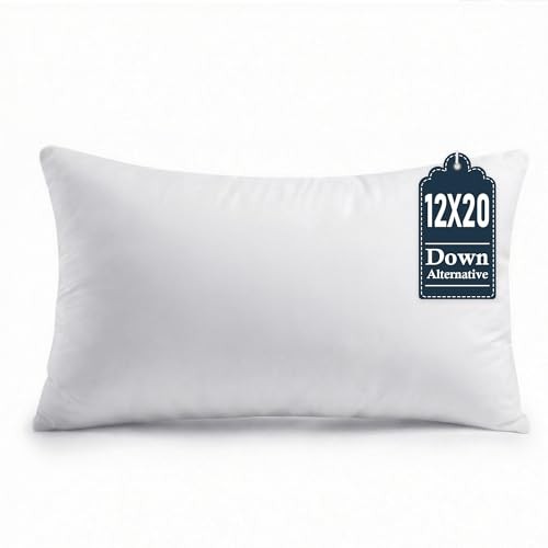 2x20 Throw Pillow Inserts Set of – Supportive & Fluffy Down 12 X 20 Inch 1
