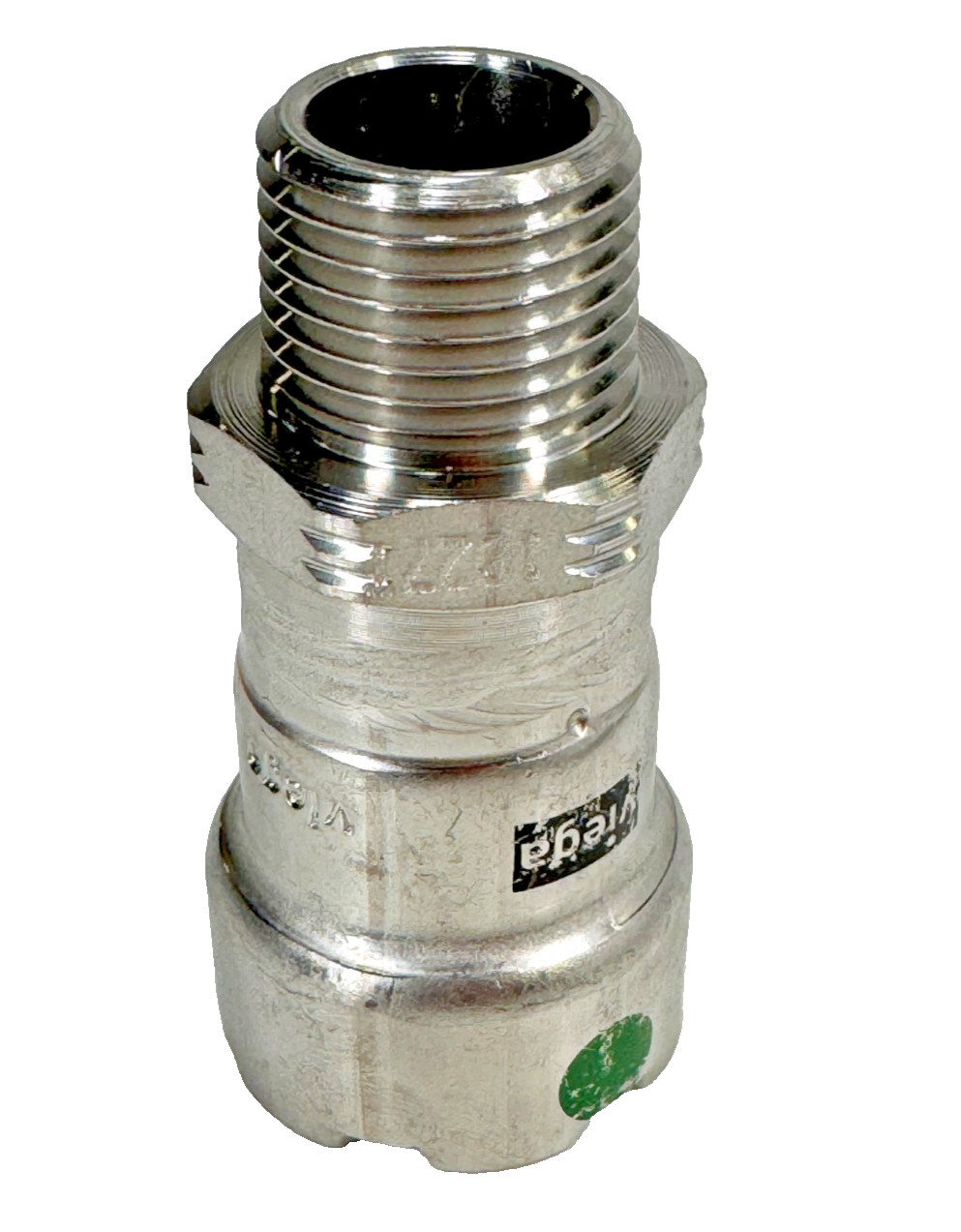 Viega MEGAPRESS 90230 Adapter 1/2" Press x 1/2" Male NPT, 316 Stainless Steel