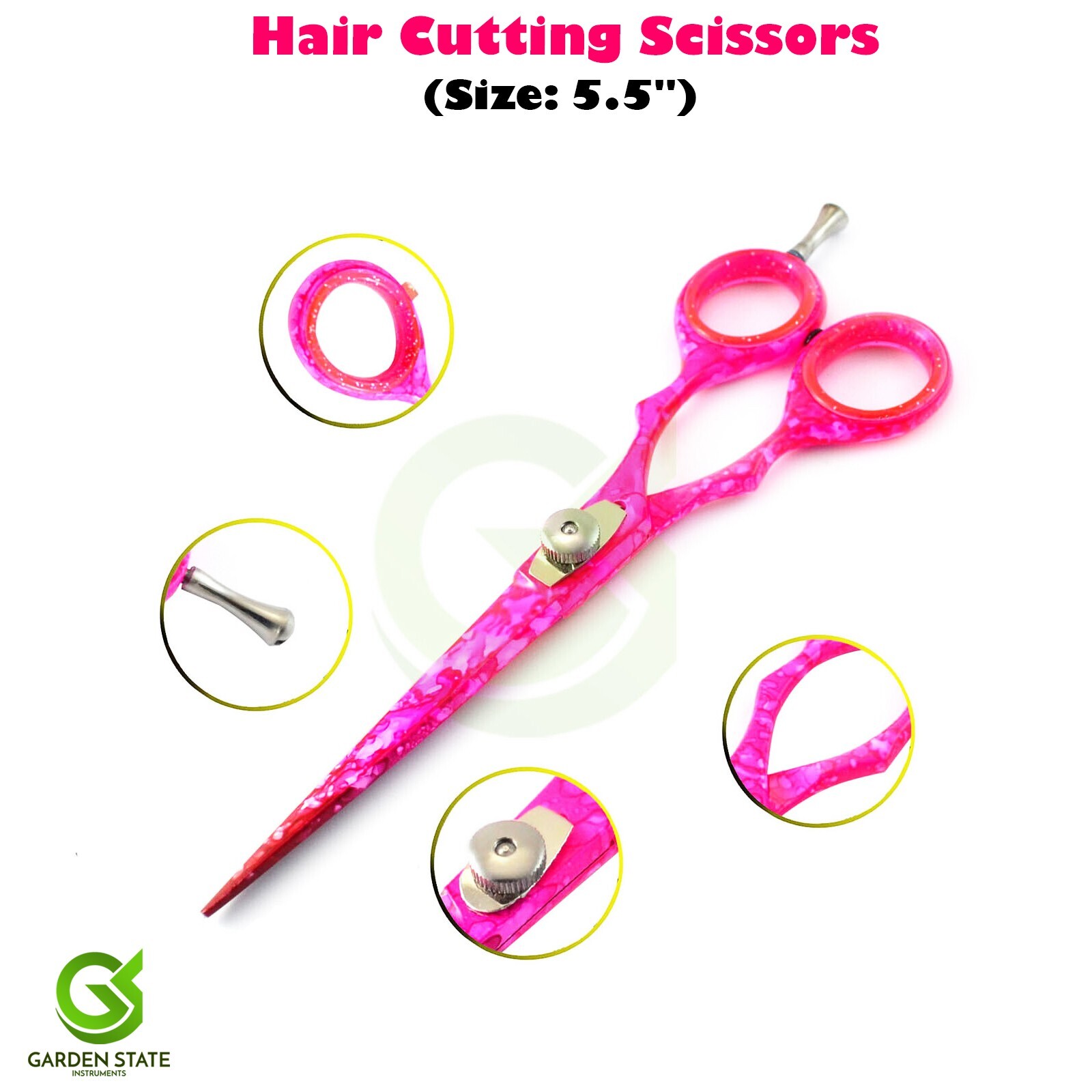 NEW Hair Trimming Shears Pink Color Coated 5.5 inch Barber Hairdressing Scissors