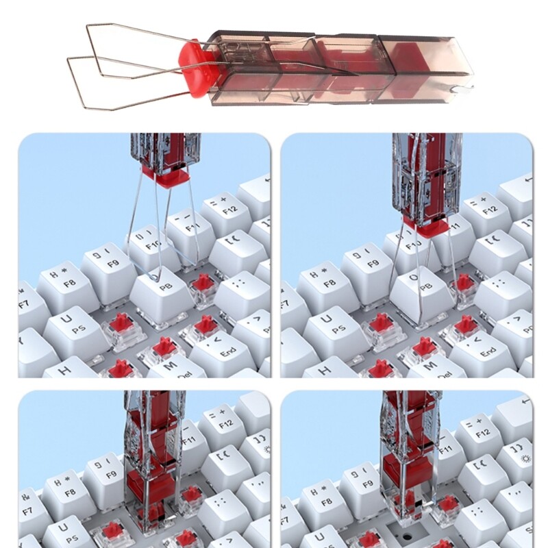 Key Puller Keycap Adjuster Switches Remover for Mechanical Keyboard Fixing Clean