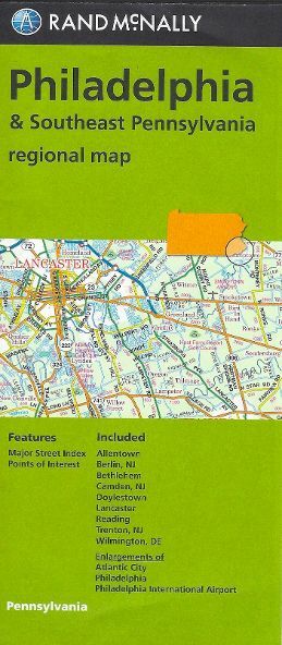 Philadelphia/Southeast Pennsylvania Regional Metro Map Rand McNally 2021