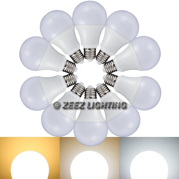 5W 7W 9W 12W LED Light Bulbs A19 E26 Soft Warm Cool Bright White Daylight Lamp