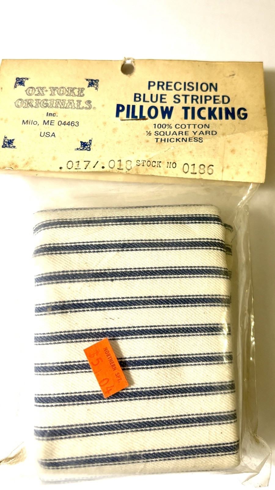 Ox Yoke Original Pillow Ticking Bulk 100% Cotton .018" Muzzleloader Patch