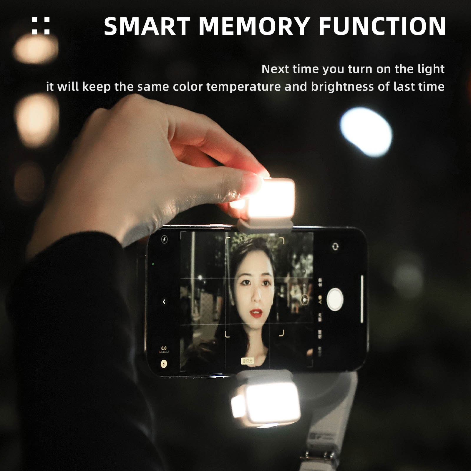 2-Way Rechargeable Dimmable LED Fill Light+Charging Case For DJI OM 5 4 4SE