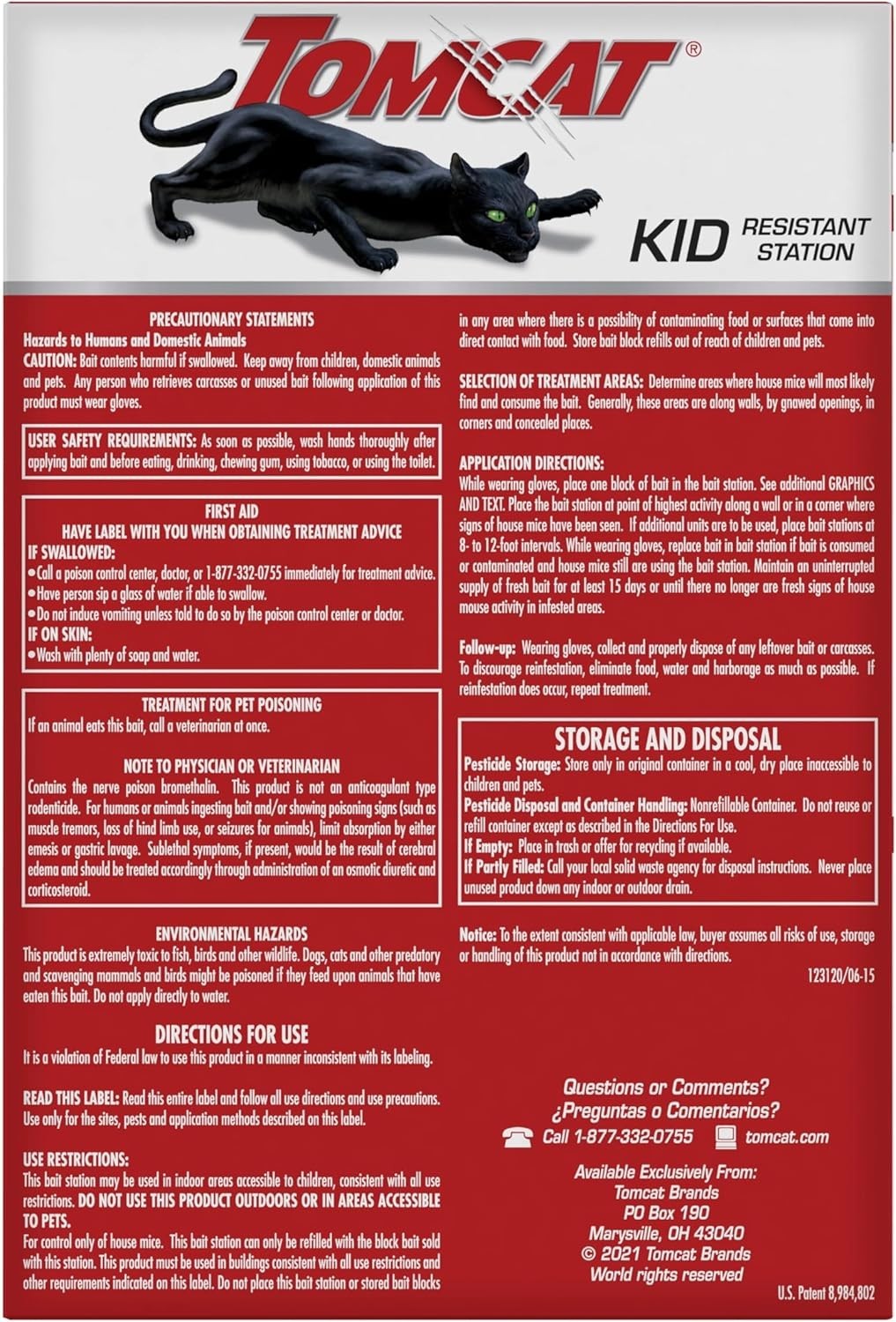 Tomcat Mouse Killer Child & Dog Resistant, Refillable Station