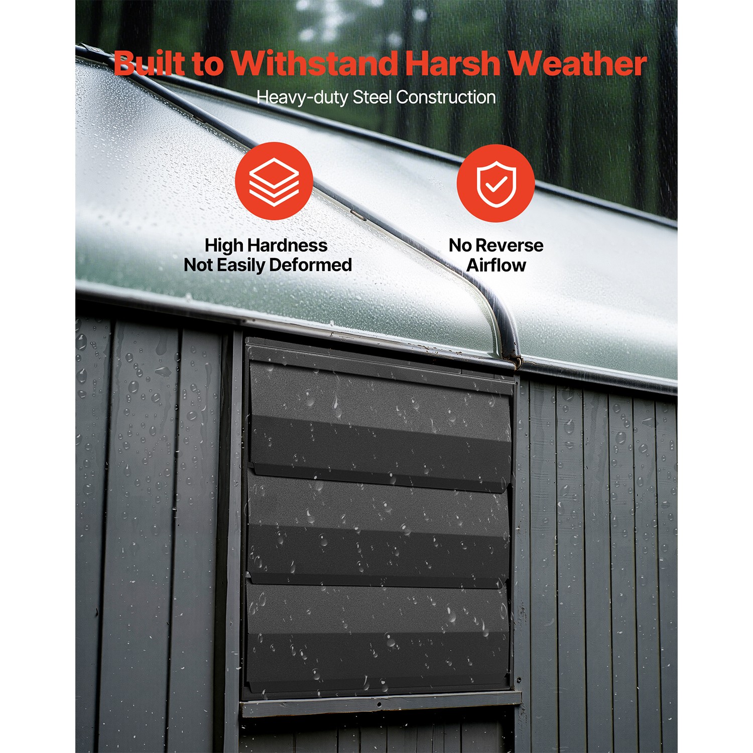 Uimoso 12-inch Wall-Mount Shutter Exhaust Fan with Smart Controller