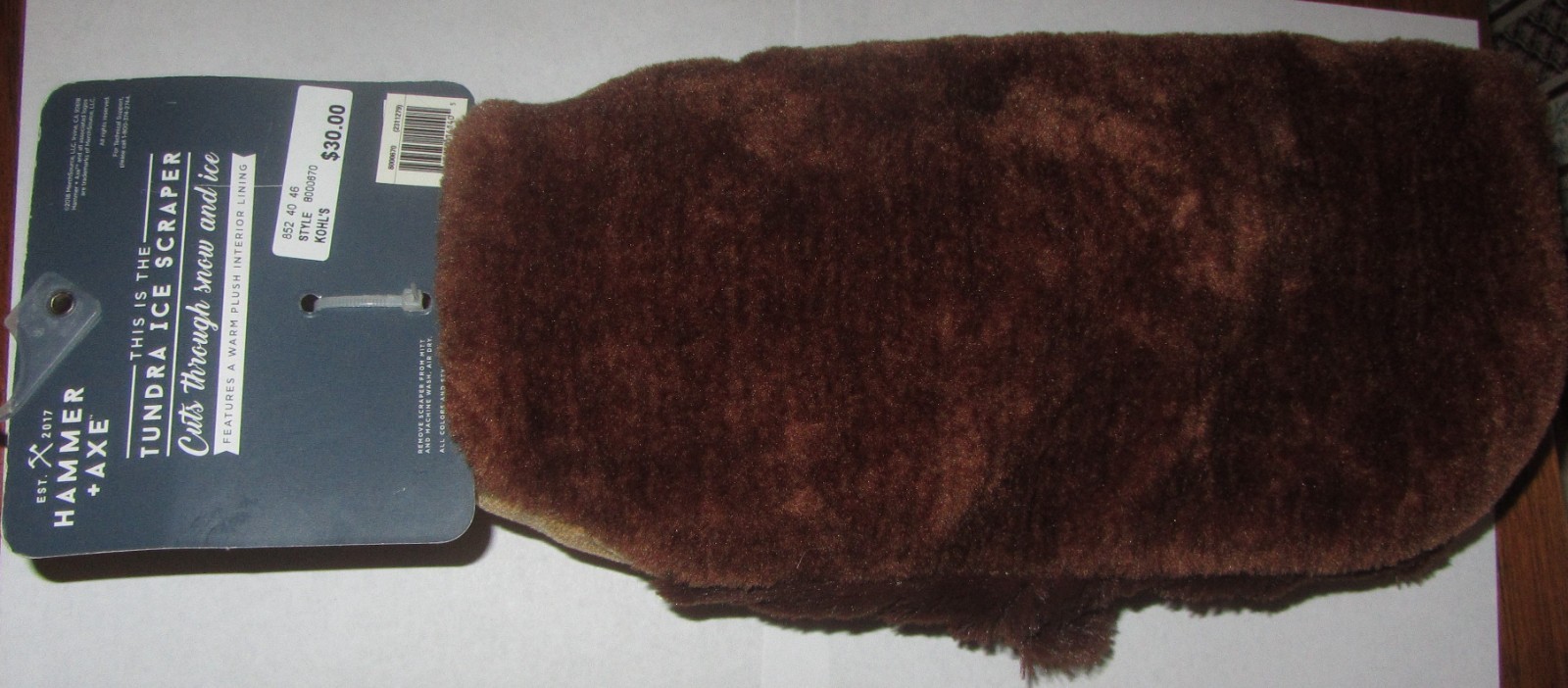 NWT Window Ice Scraper HAMMER + AXE ~ Tundra Plush Bear Beaver Head