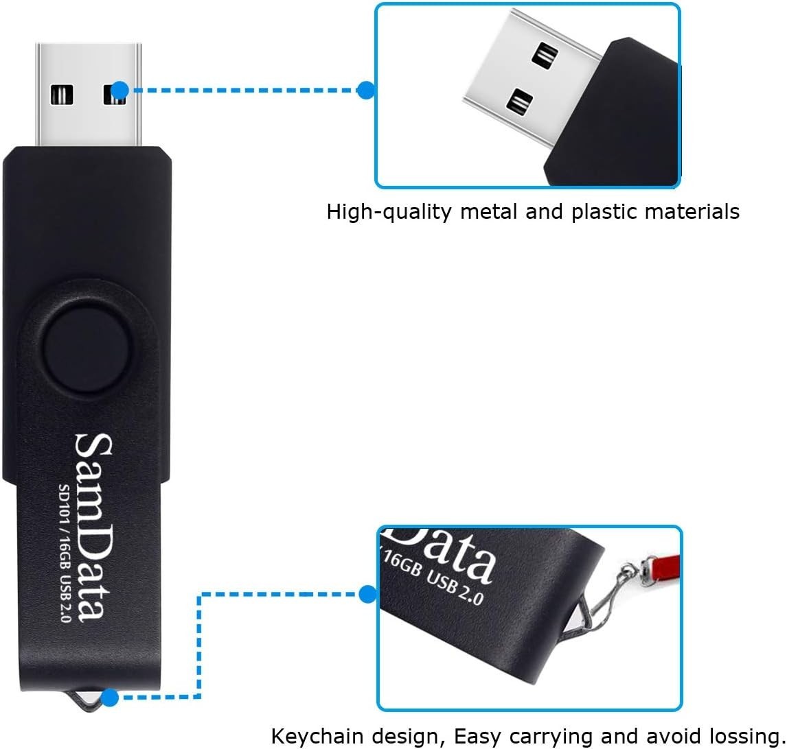 16GB USB Flash Drive 2 Pack with LED Indicator – Reliable Data Storage Solution