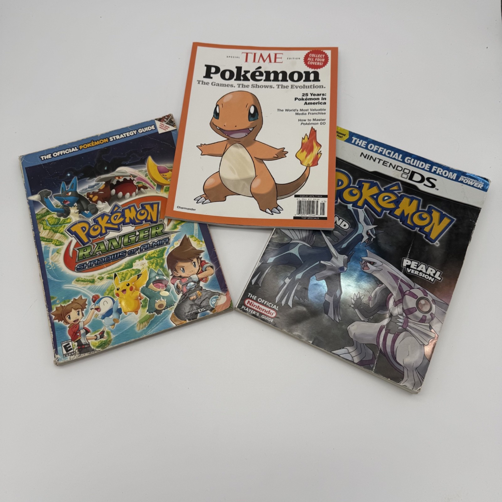 Pokemon Lot of 3 Magazines / Game Strategy Books Diamons & Pearl, Time Shadow of
