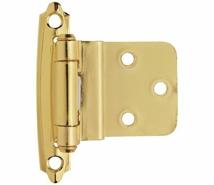 Amerock bp34283 3/8in 10 mm. Inset Self-Closing Face Mount Brass Hinge Pair