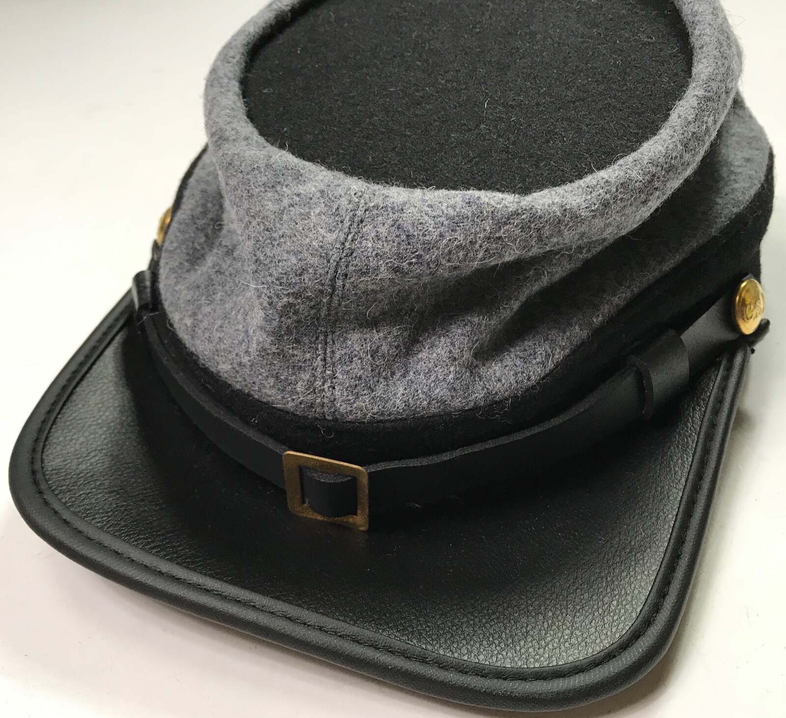 CIVIL WAR CSA CONFEDERATE INFANTRY WOOL KEPI FORAGE CAP HAT-2XLARGE