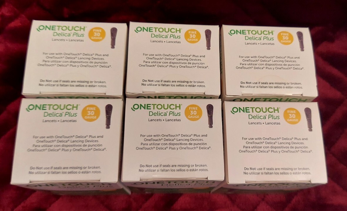 OneTouch Delica Plus 30G FINE Lancets (Pk of 100 Units) 600 TOTAL EXP 2/29/2024
