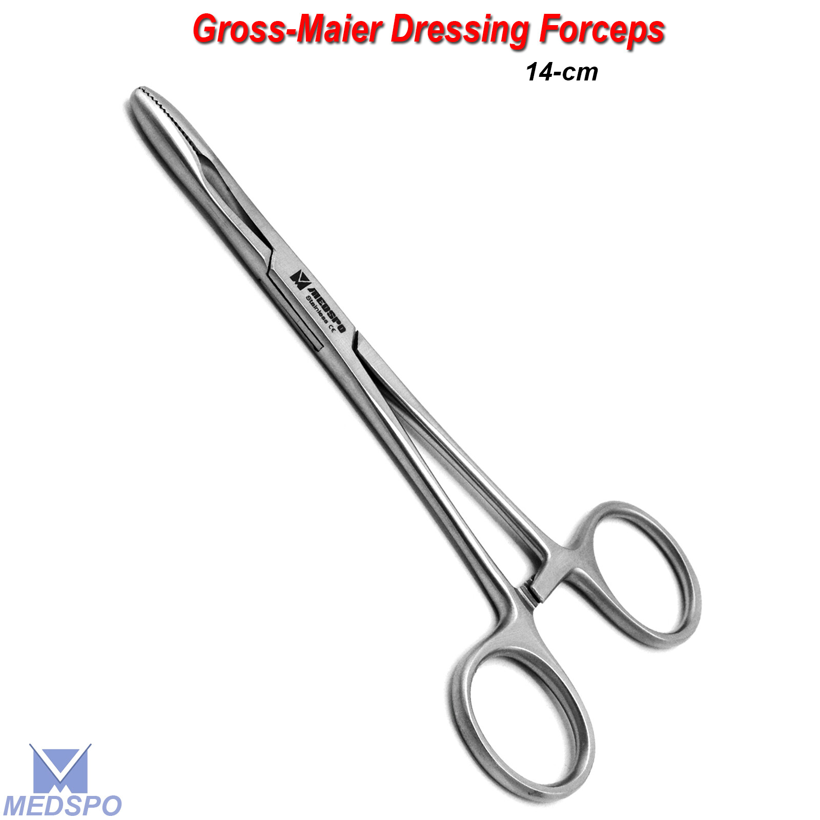 Surgical Maier Gross Dressing Forceps Atraumatic Serrated Jaws Instruments CE