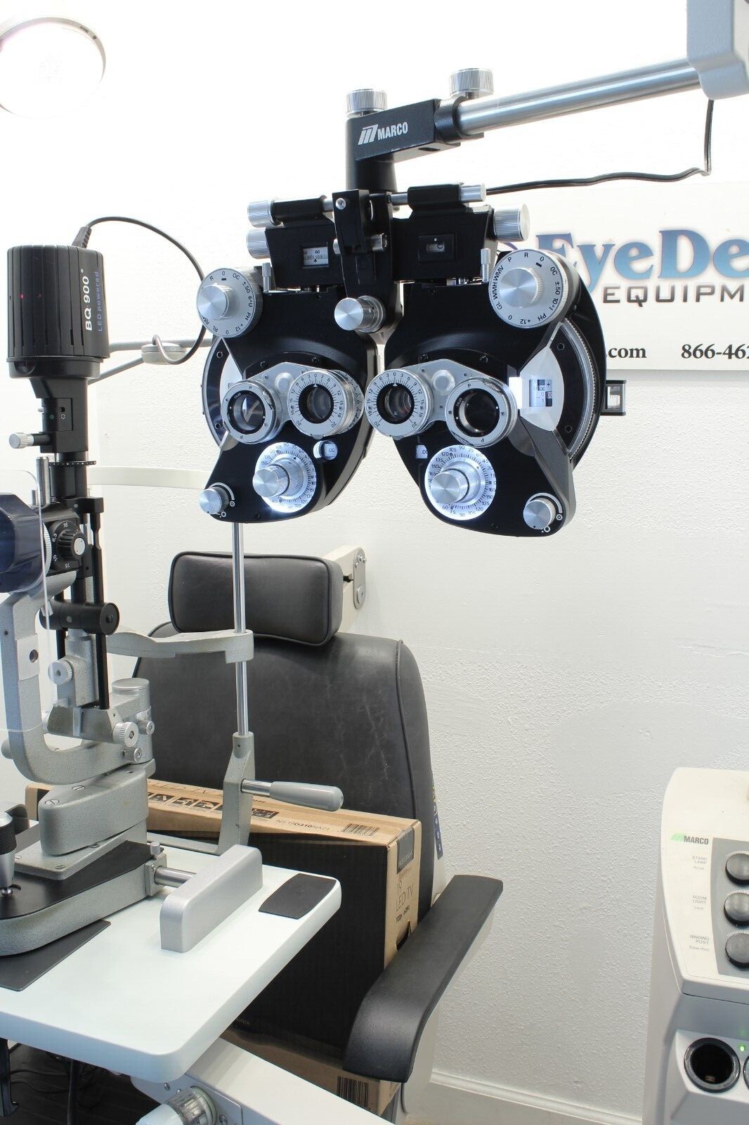 Marco Lane Package (Chair, Stand, Lighted Phoropter, LEDSlit lamp, Acuity Chart