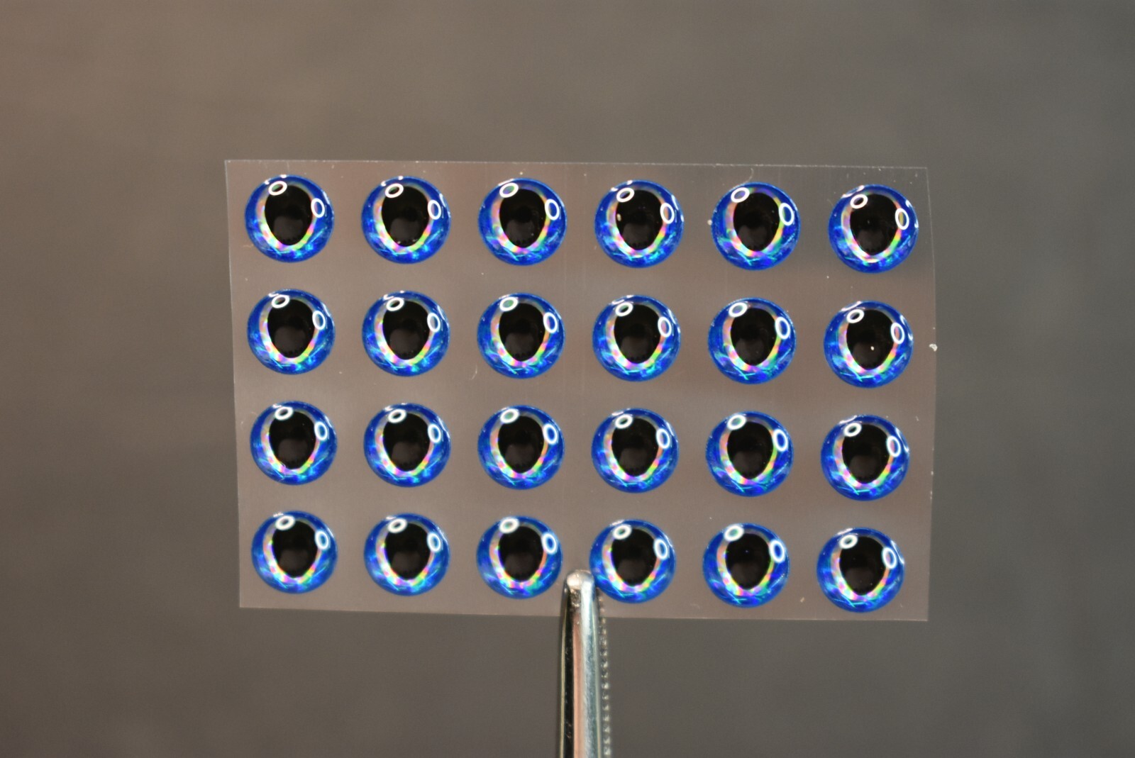 18 BLUE PEARL TEARDROP  3D Soft Molded 10mm .3937" Adhesive Eyes Fly Tying Lures