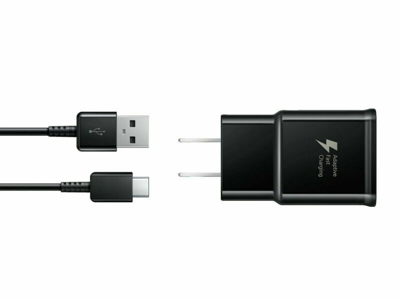 Samsung Original Super Fast Charger Travel Wall Charger USB & TypeC Cable Black