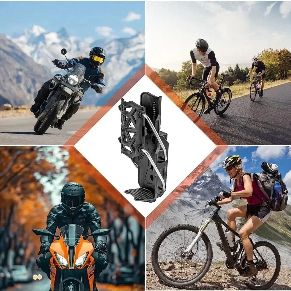 Adjustable Motorcycle Cup Holder Handlebar Water Bottle Mount 32-77mm Universal
