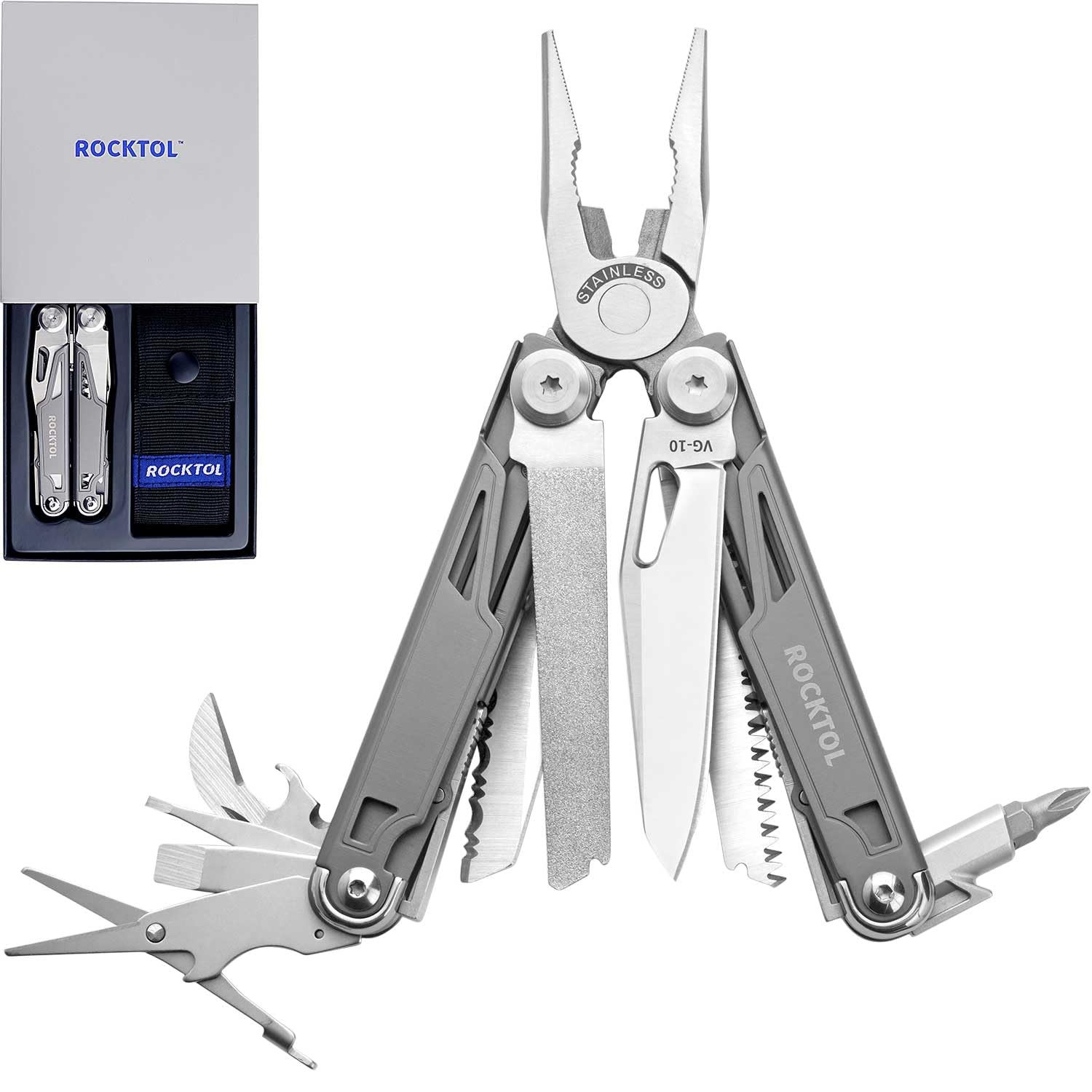Multitool Pocket Knife Pliers Set Folding Survival Gear Tactical Tool Kit
